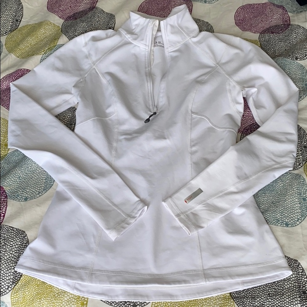 Zella Half Zip White Pullover Performance Top - image 3